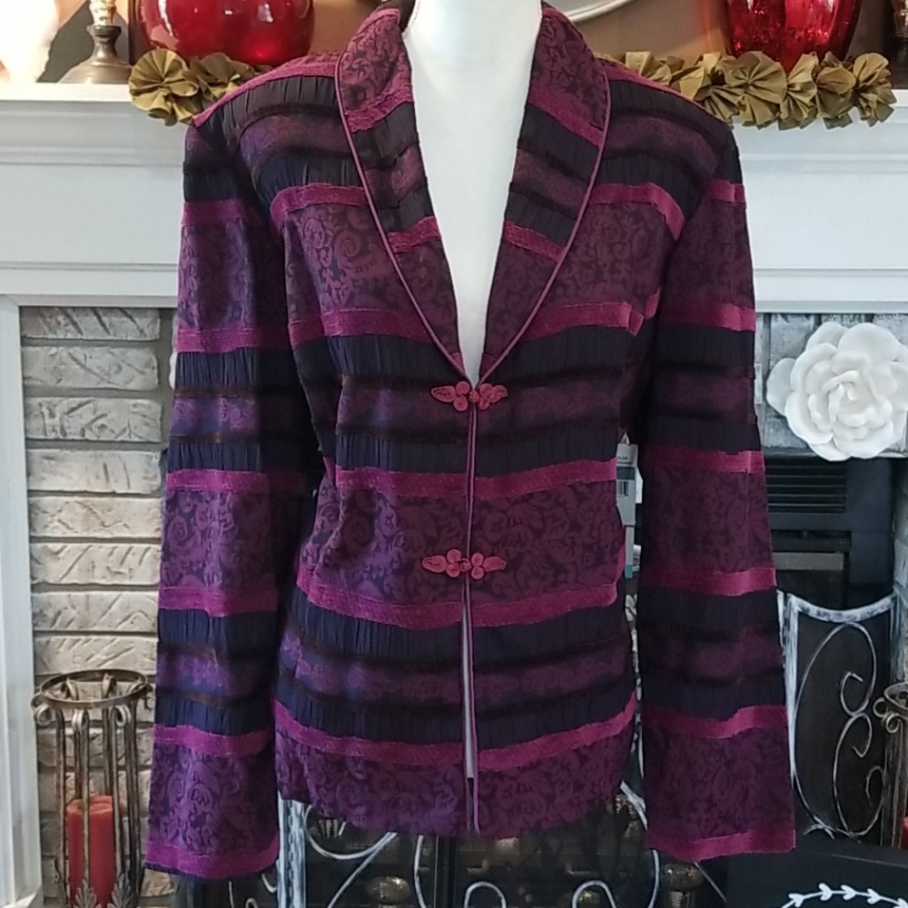 Danny & Nichole purple and navy blazer, size 20W